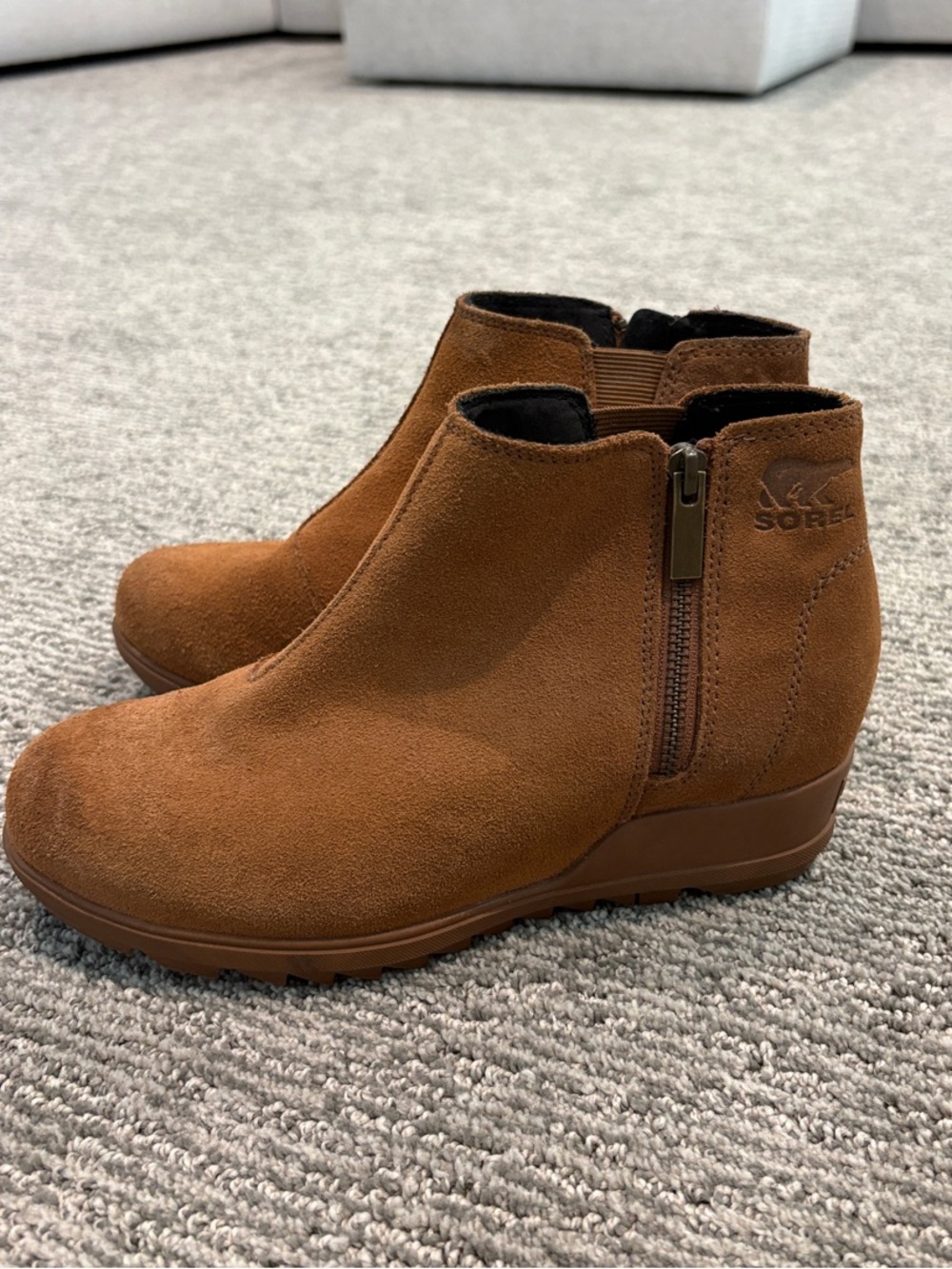 Sorel Women's Chestnut Suede Wedge Ankle Booties
